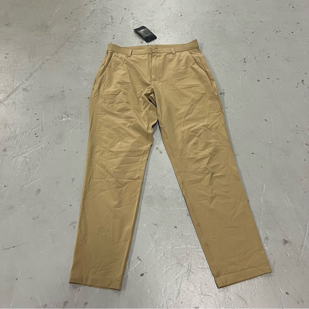 Nwt Fabletics Men's Solid Beige Performance Pants… - image 1